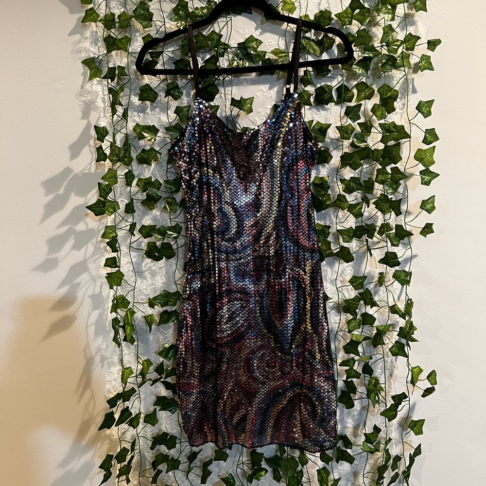 Sequin Disco Bodycon Dress. SizeM